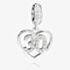 Rosa Lea 30 Pave Heart Dangle Charm AM-2THB012904
