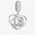 Rosa Lea 18 Pave Heart Dangle Charm AM-2THB004504