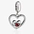 Rosa Lea January Birthstone Heart Dangle Charm AM-2THB004204-Dark Red
