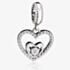 Rosa Lea April Birthstone Heart Dangle Charm AM-2THB004204-White