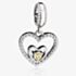 Rosa Lea August Birthstone Heart Dangle Charm AM-2THB004204-Light Yellow