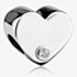 Rosa Lea White Heart Charm AM-2THB006204-White