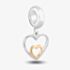 Rosa Lea Double Heart Dangle Charm AM-2THB029706