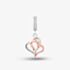 Rosa Lea Double Heart Dangle Charm AM-2THB031206