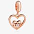 Rosa Lea April Birthstone Heart Dangle Charm AM-2THB004206-White