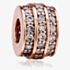 Rosa Lea White Three Row Barrel Charm AM-2THB003606-White