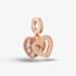Rosa Lea Double Heart Dangle Charm AM-2THB032006