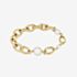 BOSS Leah Gold Tone Freshwater Pearl Chain Bracelet 1580507