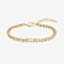 BOSS Gold Tone Logo Curb Chain Bracelet 1580593