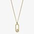 BOSS Double B Swing Gold Tone Oval Pendant Necklace 1580627