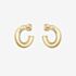 BOSS Gold Tone Crystal Logo Hoop Earrings 1580690