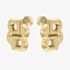BOSS Double B Yellow Gold Tone Plated Stainless Steel Earrings 1580856