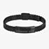 BOSS Alen Stainless Steel Black Mesh Logo Bracelet 1580612