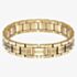 BOSS Emblem Yellow Gold Tone Plated Stainless Steel Multi Link Bracelet 1580887