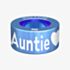 Notch Family Auntie Heart Blue Charm 00009-TU
