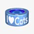 Notch Animals I Heart Cats Blue Charm 00026-TU
