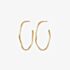 Maanesten Echo Gold Plated Twisted 43mm Half Hoop Earrings 9863A