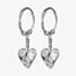 Maanesten Hestia Silver Hoop Heart Dropper Earrings 9848C