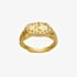 Maanesten Demi Gold Plated Moon Hammered Oval Signet Ring 4808A