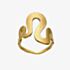 Maanesten Sasja Gold Plated Textured Wave Ring 4796A