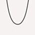 Steel & Barnett Helix Black Stainless Steel Thin Twisted Rope Chain N-HEL02