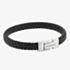 Steel & Barnett Archie Black Leather Braided Bracelet LBA/001