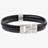 Steel & Barnett Casual Cole Black Leather Multi Strand Bracelet LBCC/001
