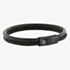 Steel & Barnett Denby Black Edition Two Strand Braided Black Leather Bracelet BEB/004