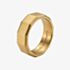 Steel & Barnett Arc 18ct Gold Plated Wide Facet Band Ring R-ARC05