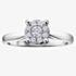 9ct White Gold 0.06ct Diamond Round Cluster Ring 1903WG/06-9