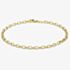 9ct Yellow Gold Oval Belcher Chain Bracelet 1.24.0761