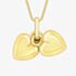 9ct Yellow Gold Double Heart Necklace 1.61.0083