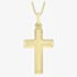 9ct Yellow Gold Bevelled-Edge Cross Pendant 1.64.2611