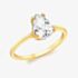 9ct Yellow Gold Pear-Cut Crystal Solitaire Ring 1.84.6251