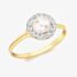 9ct Yellow Gold Crystal and Pearl Cluster Ring 1.84.8469