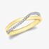 9ct Yellow Gold Crystal Crossover Ring 1.84.9419