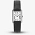 Sekonda Ladies Classic Colette Silver Rectangular Dial Black Leather Strap Watch 40744