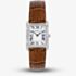Sekonda Ladies Classic Colette White Rectangular Dial Brown Leather Strap Watch 40736