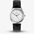 Sekonda Mens Evans Silver Dial Black Leather Strap Watch 30252