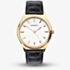 Sekonda Classic Gold Tone Black Leather Strap Watch 1535