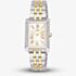 Lorus Ladies Rectangular Champagne Dial Two Tone Bracelet Watch RG271YX9
