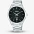 Lorus Mens Classic Black Dial Stainless Steel Bracelet Watch RH963RX9