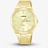 Lorus Mens Sports Gold Dial Bracelet Watch RH400AX9