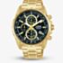 Lorus Mens Sports Chronograph Gold Tone Bracelet Watch RM378JX9