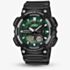 Casio Mens Green Face Series Dual Display Black Watch AEQ-110W-3A2VEF