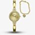 Timex Ladies Aveline Gold Tone Crystal Watch & Heart Bracelet Gift Set TWG067900