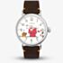 Timex Mens X Peanuts Thanksgiving Black Leather Strap Watch TW2W44300