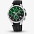 Lotus Black Rubber Strap Bracelet Green Chronograph Dial Watch L18621/A