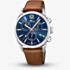 Lotus Mens Classic Blue Chronograph Dial Brown Leather Strap Watch L18691/2