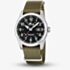 Lotus Mens Minimalist Black Dial Green Fabric Strap Watch L19055/4
